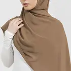 Hot selling plain solid color chiffon hijab top quality 66 colors oversized muslim long shawl scarf