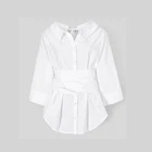 OEM bare-collarbone ladies blouse, fashionable,sexy,slim cut, womens blouse