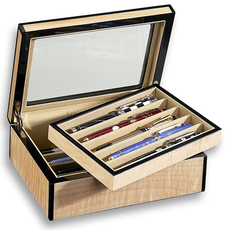 Wholesale Custom Unique Wood Pen Pencil Fountain Display Box Case Buy