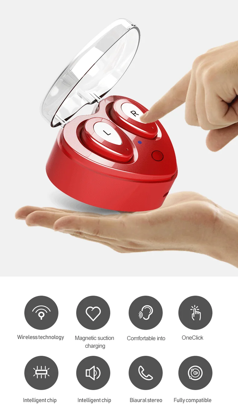 2018 new TWS mini ear piercing mini ultra small invisible wireless earplug for mobile phone - ANKUX.COM