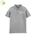 2019 Design Custom Boys Primary Cotton Polyester Gray Short Sleeve Summer Kids Child School Uniform Polo Shirt