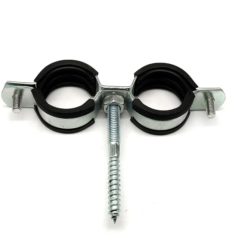 Rubber lined heavy duty pipe hold-down clamp