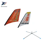 Durable & fashional easy to set up wholesale custom beach flag knife flags with high quality fiberglass & aluminum alloy