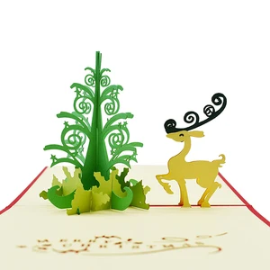 christmas greeting 3d card gift card