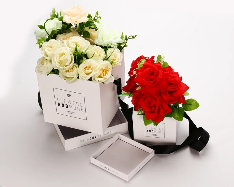 good quality luxury cardboard square flower packaging box