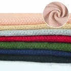 Fashion nylon polyester rayon loose knitting custom lady cardigan sweater fabric