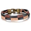 Popular 2018 Hot Sell USA Black Braided Men Magnetic Leather Bracelet leather bracelets with magnetic clasp