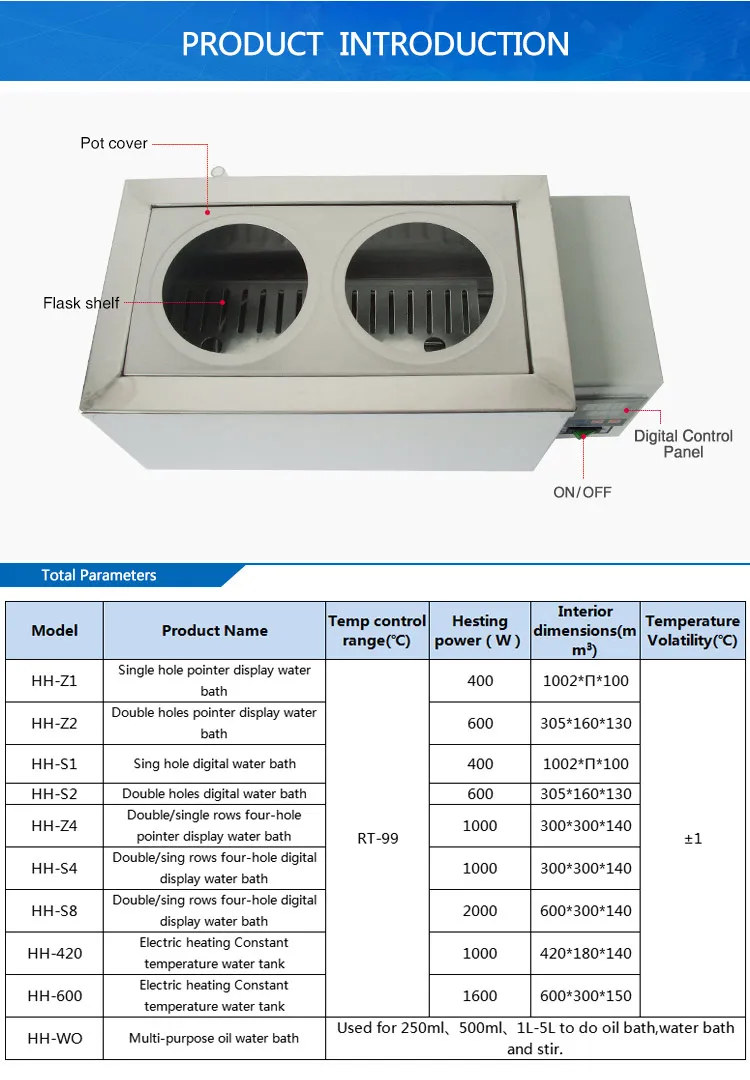 Lab Use Hot Water Bath With Digital Temperature Control
