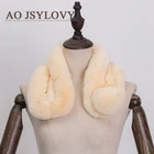 Luxury Style Whole Brand Neckerchief Pom Poms Rabbit Fur Knit Scarf 100% cashmere scarf