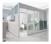 Luxury modern design modular glass wooden panel partition wall standard office furniture system with melamine surface protection