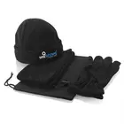 100% polyester polar fleece hat scarf and glove