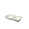 Twin Compartment Soy Sauce Dinnerware Dish Set,factory direct sale ceramic rectangular divide dish & plate
