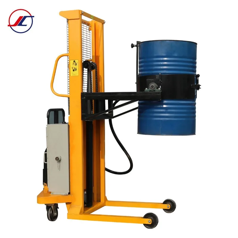 Semi Electric Forklift Oil Drum Lift Clamp Hydraulic Oil Drum Hand