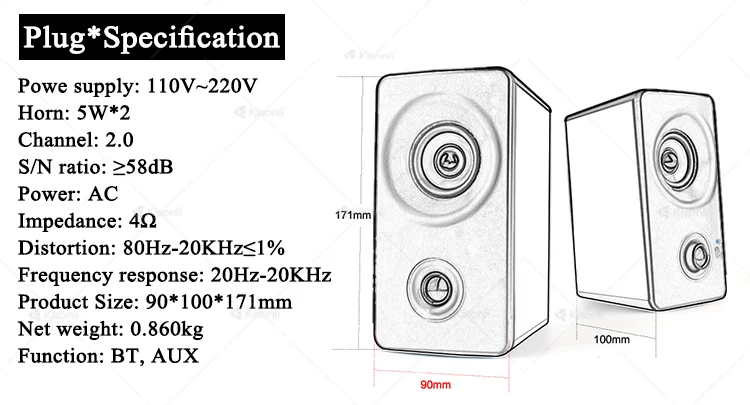 AC Powered Phone Wireless Bluetooths Mini Portable Mobile Speaker - ANKUX.COM