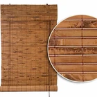 Natural and Green Window Decoration Outdoor Roller Bamboo Blinds