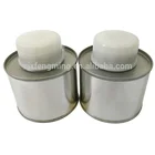 100g round screw top empty metal tin cans with plastic cap and brush