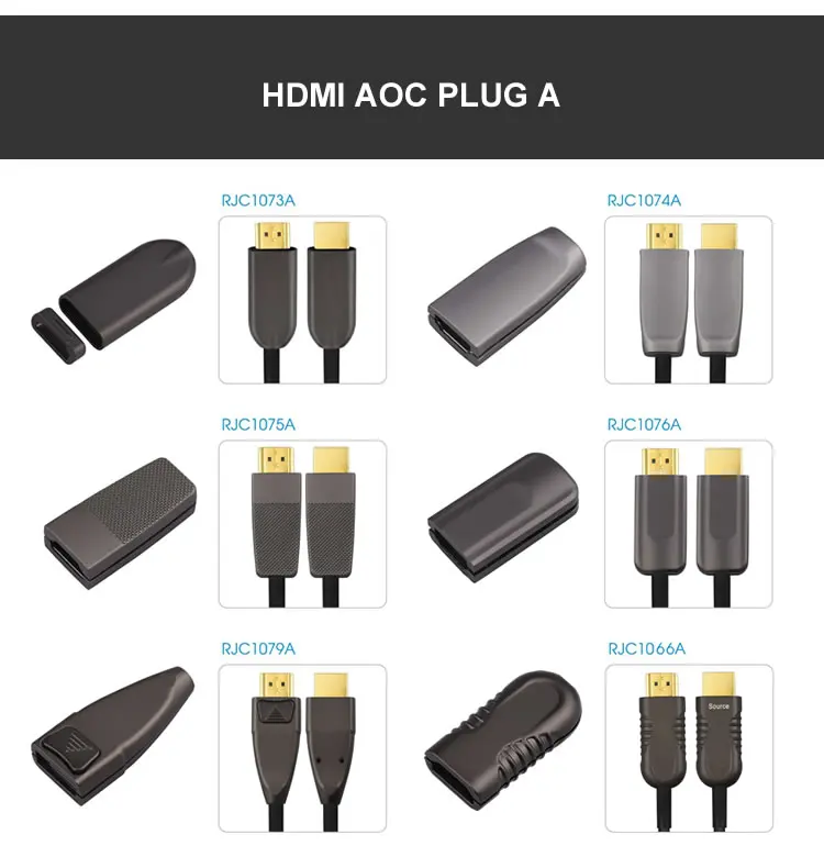 RJC1077D 50m Accept OEM logo sticker box 2160p 3D 4k fiber optic aoc ultra long slim 4K fiber optical HDMI cable - ANKUX.COM