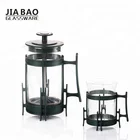 350ml Old Fashion Glass French Press Coffee Maker with Glass Cup set