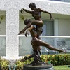 Western Art Deco Life Size Antique Naked Bronze Nude Man and Woman Dancer Statue Body Sculpture