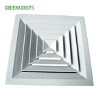 HVAC 4-Way square air Grille air diffuser