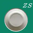 bagasse white disposable paper round plate