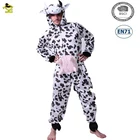 Carnival party brown cow costume animal adult cow mascot costume