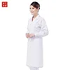 Professional Doctor Wear Design Waterproof Side Button 100% Polyester White Lab Coat
