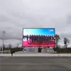 Large stadium banner P10 led screen advertising two pole led display