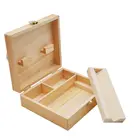 Wood stash boxes for weed with 2.5 inch grinder & UV glass & Rolling Traycan be OEM/ODM