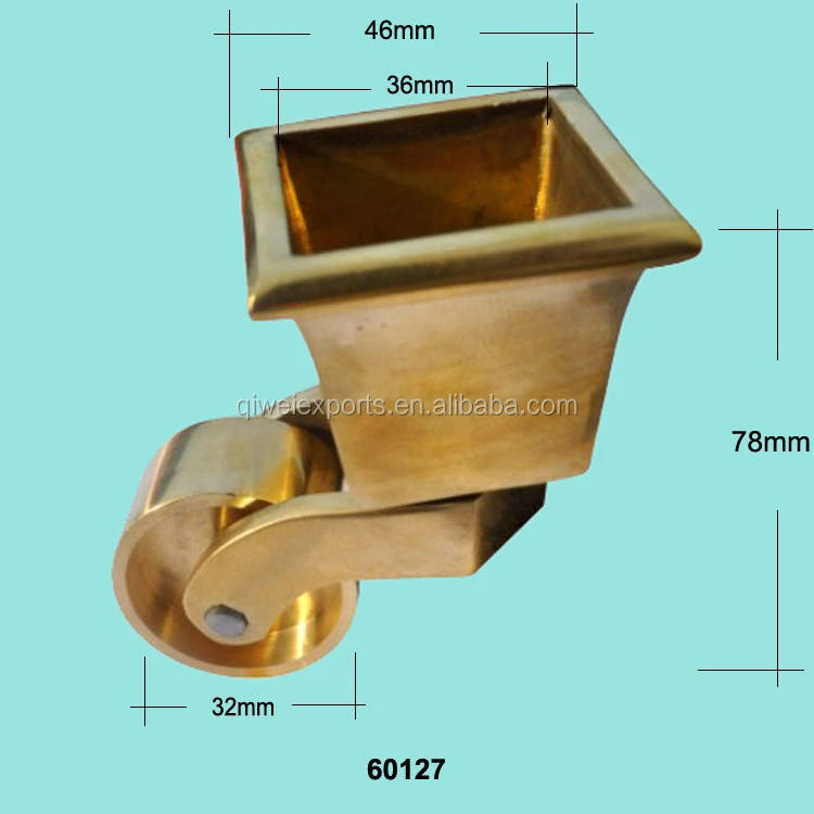 60127 32mm brass wheel with square cup