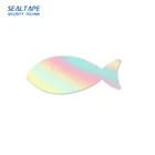 glossy hologram fish eggshell sticker
