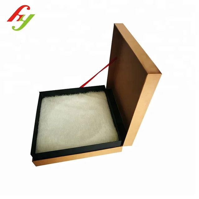 high grade flat cardboard card paper hinged lid storage gift box