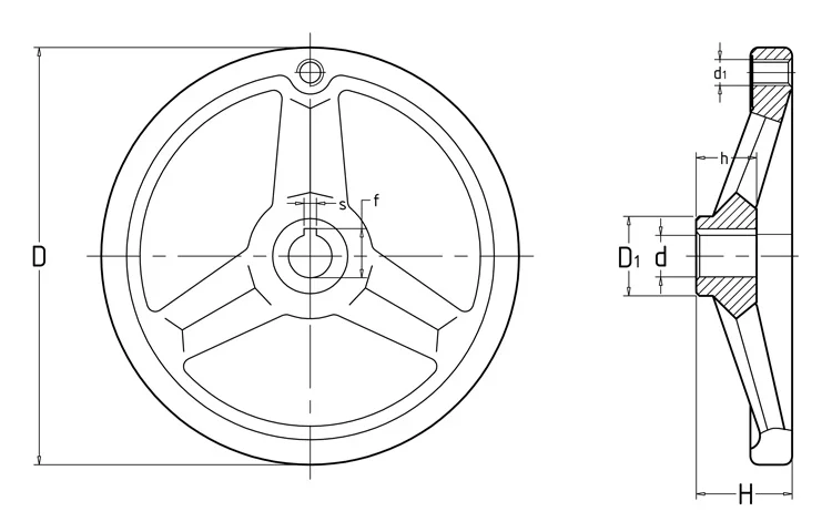 Hl 13051 Cast Iron Control Valve Spoke Handwheel With Handle Buy