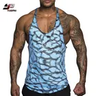 Sublimation custom stringer men tank top gym men's fitness wear