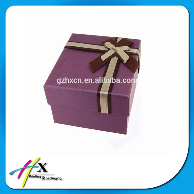 high quality custom birthday gift paper box with ribbon tie gift