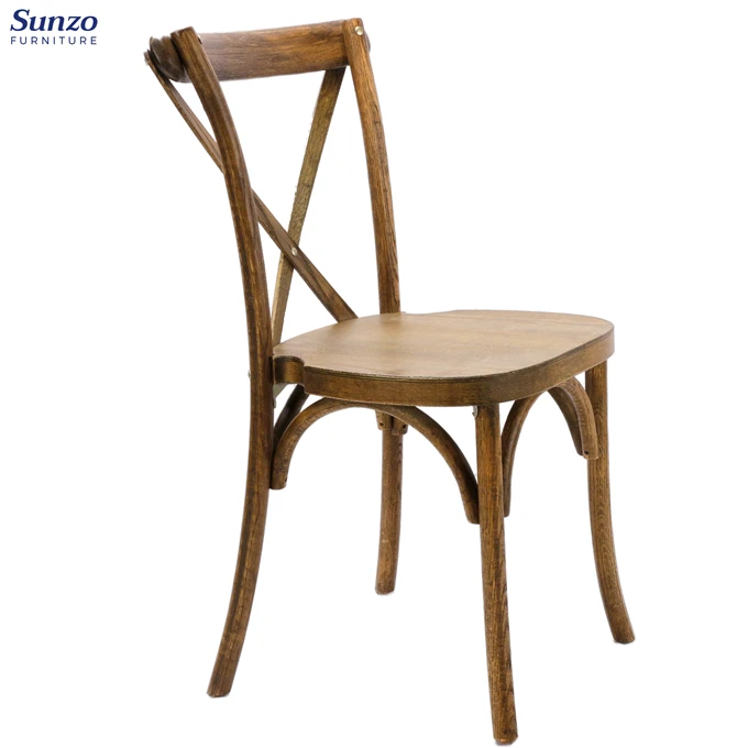 Wooden X back chair