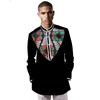 Wholesale Autumn African Traditional Clothing dashikis Wax Batik print tops man natural cotton shirts for men BRW WYN232
