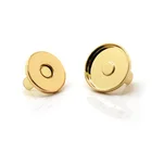 2019 New Arrival Plating Bulk Shiny Gold 18mm Ultrathin Brass Magnetic Buttons for Handbags