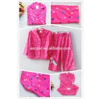 Cotton Nightdress Summer Style Artificial 100% Cotton Flannel Printed Long Sleeve Pretty Women Nightdress