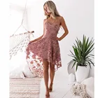 2019 The Latest Sexy Irregular Lace Patchwork Bandage Bridesmaid Wedding Women Evening Dresses