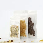 Clear Front White Pearl Film Food Grade Laminated Dried Fruit Nuts Printed Packaging Bag with Zipper