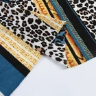 China factory BV certificate leopard print design knit multi color stretch stripe fabric