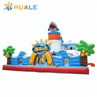 Fun city inflatable jumping bouncy castle with water slide for sale