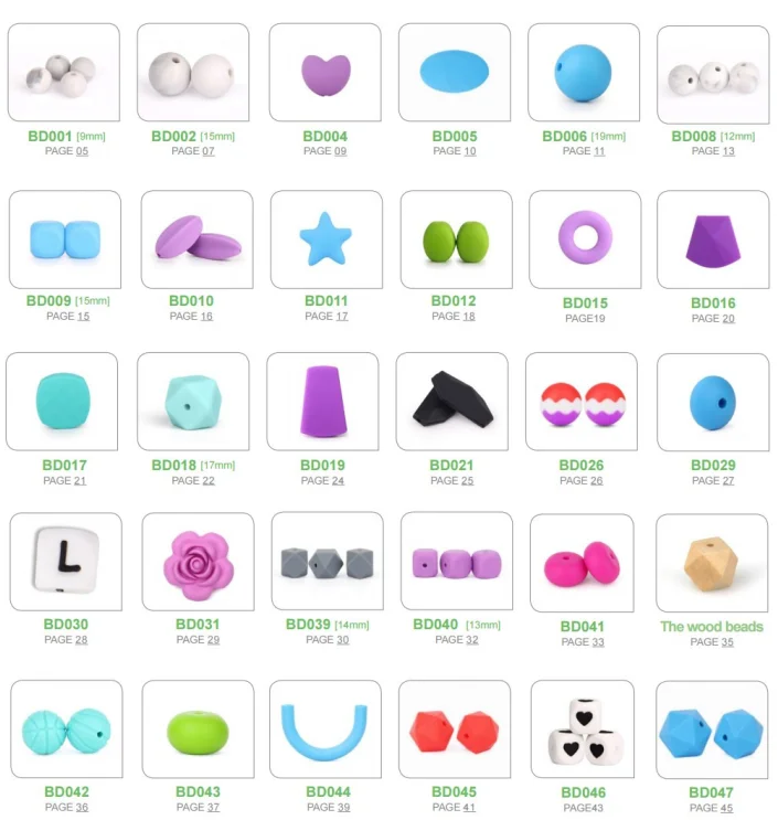 silicone teething beads bulk