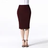 Modern best-selling plus size women's knit pencil skirt professional skirt price concessions knitting skirt