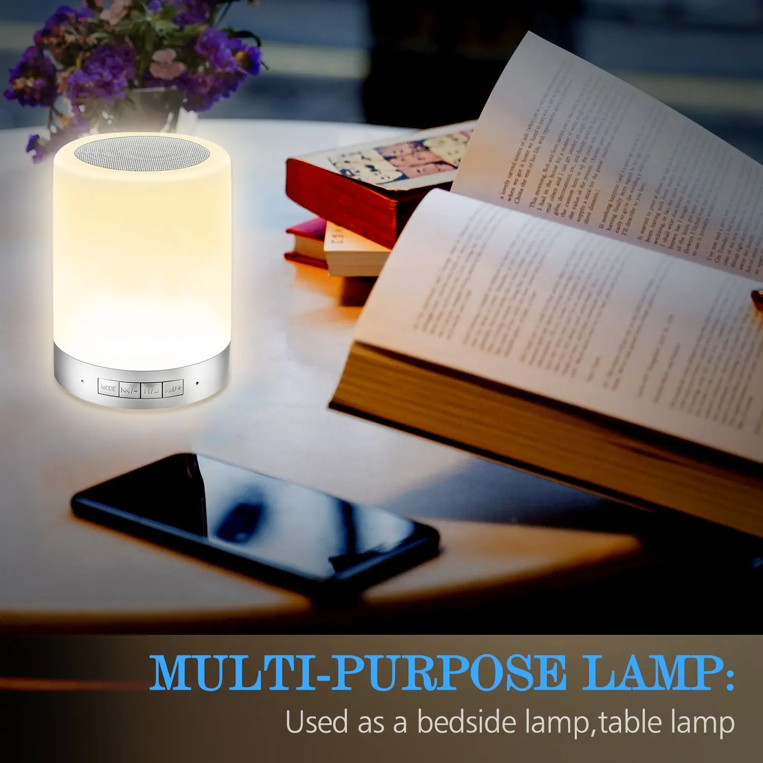 Bluetooth wireless Speaker Touch Sensor Smart LED Light Table Lamp portable speaker - ANKUX.COM