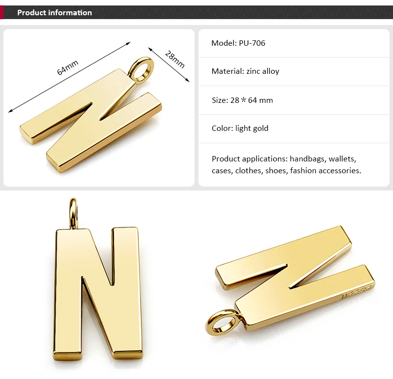 Handbag Labels Metal