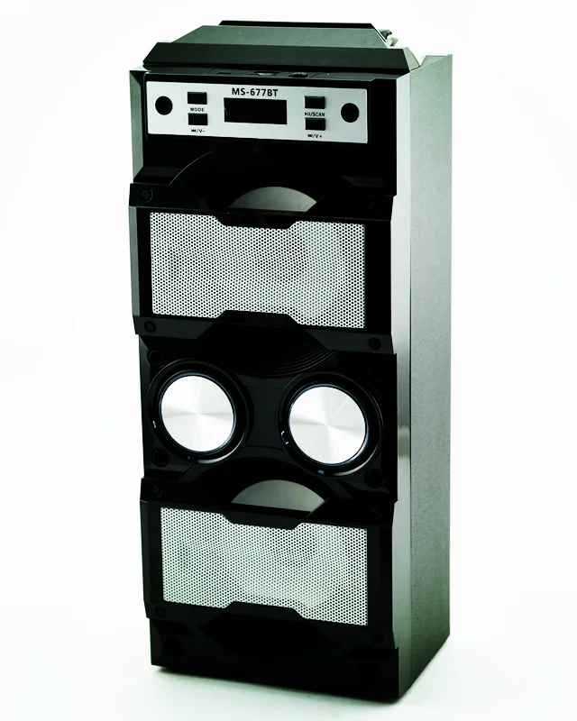 Latest new 4inch wireless Portable wooden outdoor Speaker MS -676BT with TF/USB/FM Radio mp3 speaker , with remote - ANKUX.COM