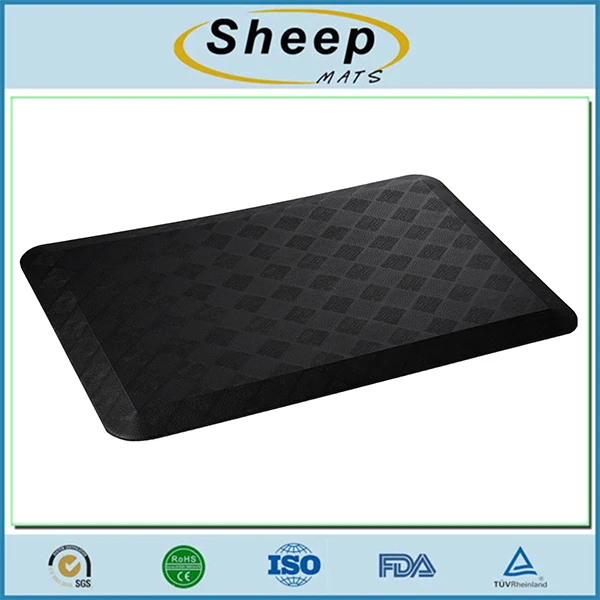 Cheap anti fatigue leather comfortable office waterproof floor mat