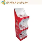 Floor stand corrugated advertising Recyclable paper 3 Tier Cardboard Free Standing Display Unit for Health products